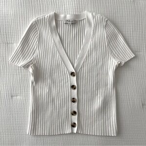 Madewell Bray Ribbed Cardigan Sweater, size S